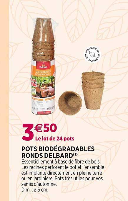 pots biodégradables ronds delbard