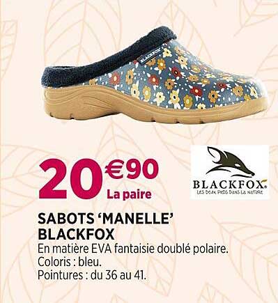 sabots 'manelle' blackfox
