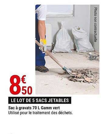 sac à gravats 70 l gamme vert