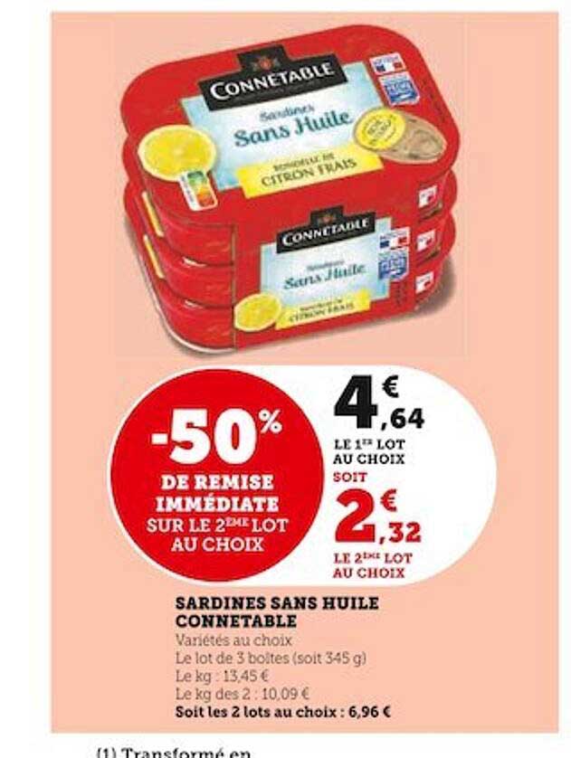 Sardines Sans Huile Connétable