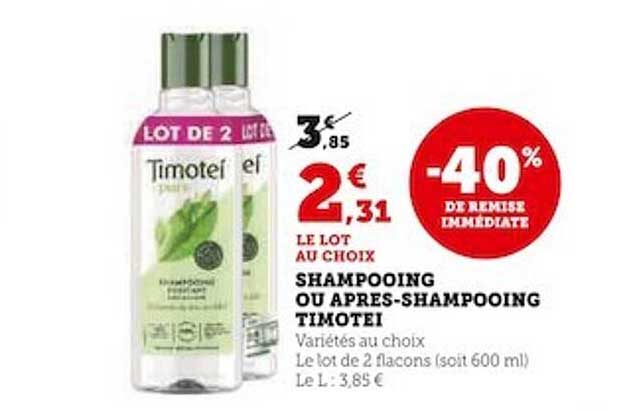 shampooing ou après-shampooing timotei