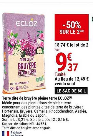 terre dite de bruyère pleine terre ecloz