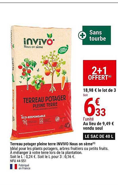 terreau potager pleine terre invivo nous on sème