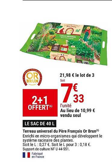 terreau universel du père françois or brun