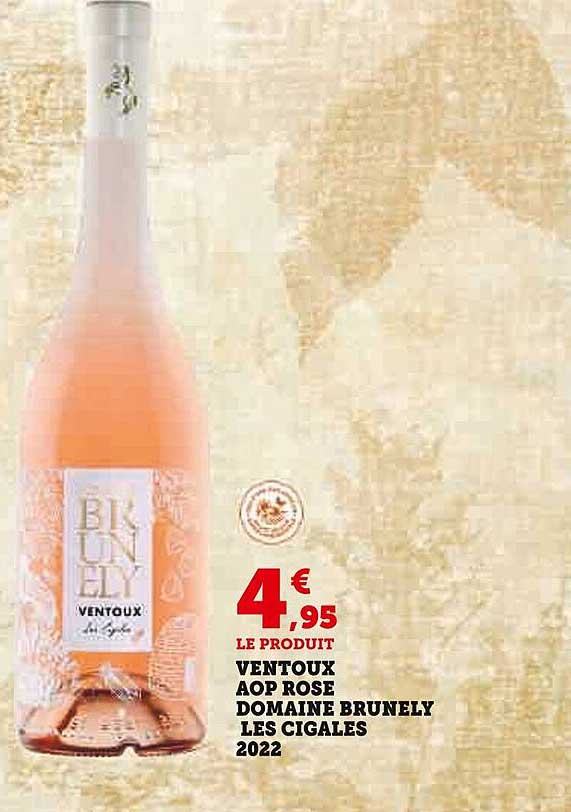 ventoux aop rosé domaine brunely les cigales 2022