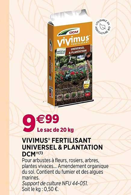vivimus fertilisant universel & plantation dcm