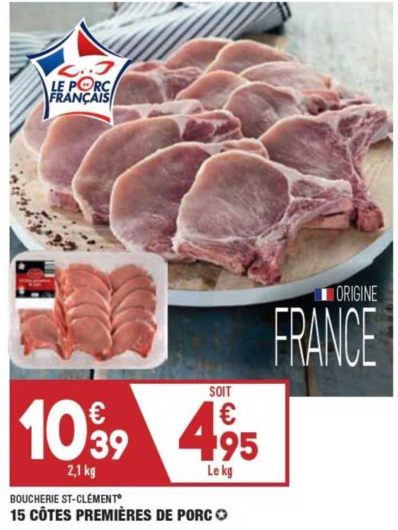 15 côtes premières de porc boucherie st-clément®