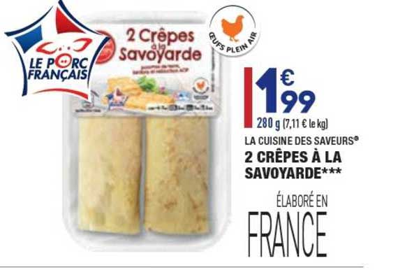 2 crêpes à la savoyarde la cuisine des saveurs®