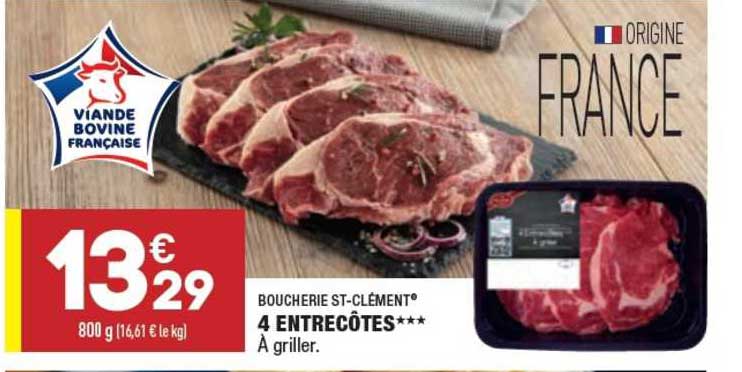4 entrecôtes boucherie st-clément®