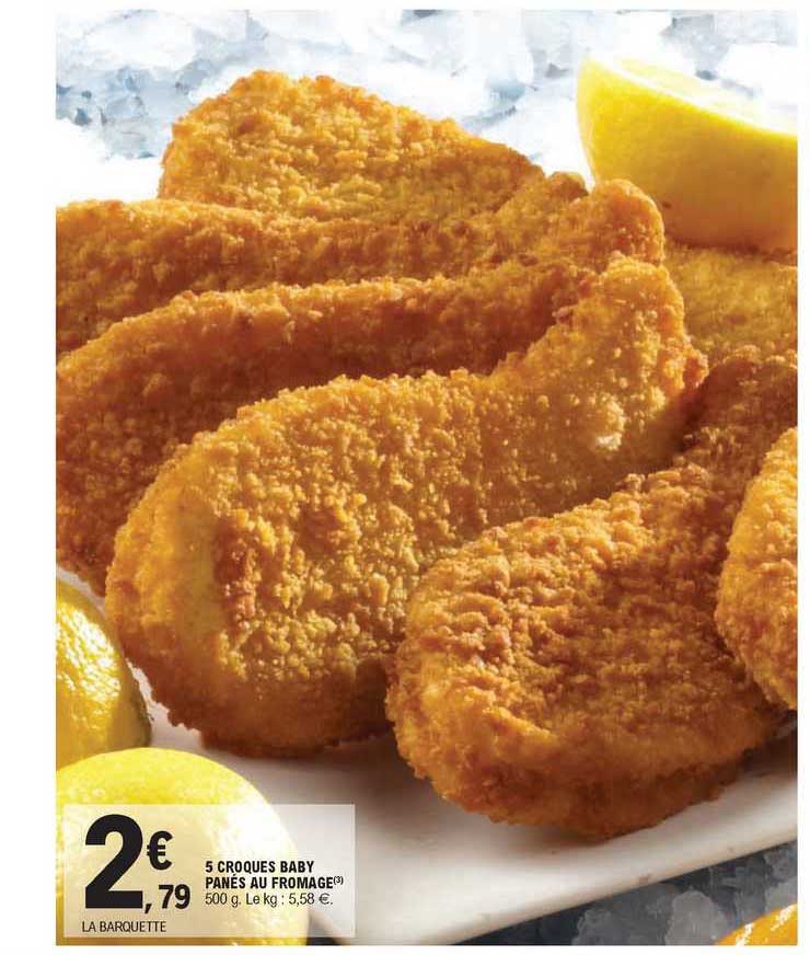 5 croques baby panés au fromage