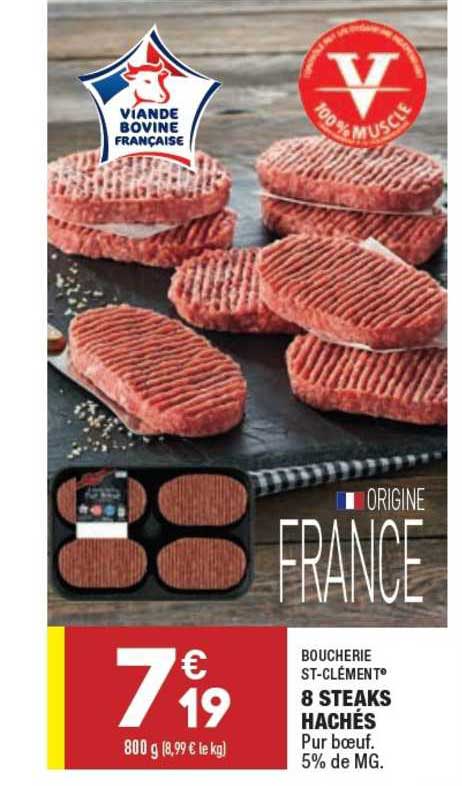 8 steaks hachés boucherie st-clément®
