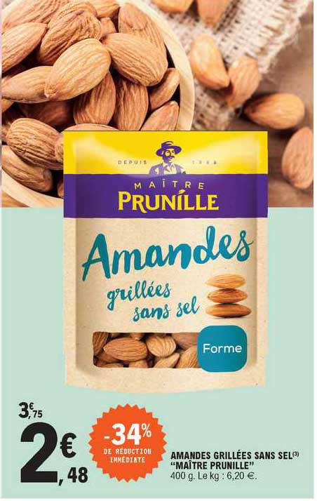 amandes grillées sans sel "maître prunille"