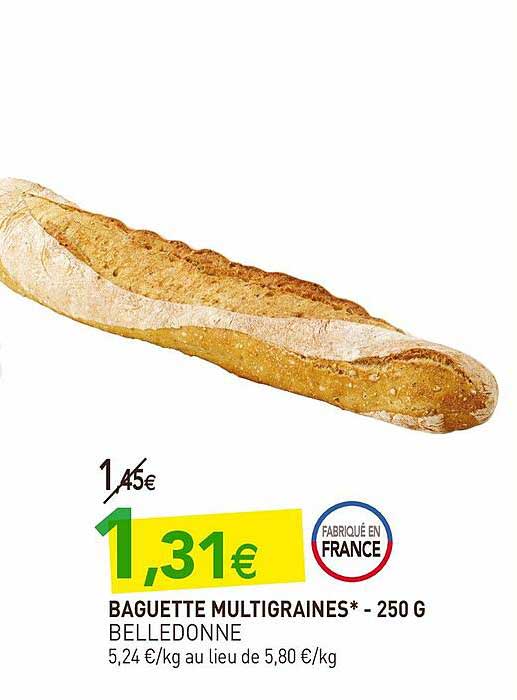 baguette multigraines - 250g belledonne