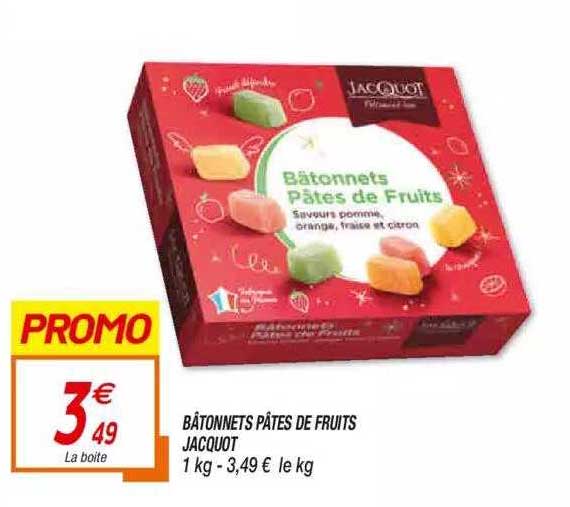 Bâtonnets Pâtes De Fruits Jacquot
