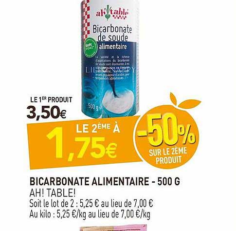 bicarbonate alimentaire - 500 g ah! table!