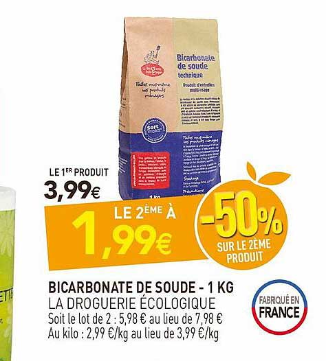 bicarbonate de soude - 1 kg la droguerie écologique