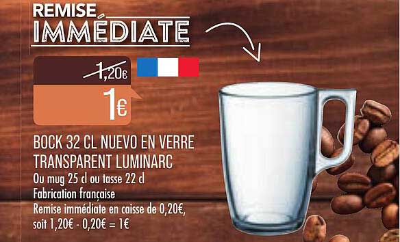 bock 32 cl nuevo en verre transparent luminarc