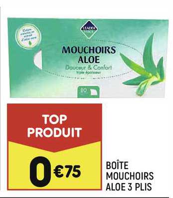 boîte mouchoirs aloé 3 plis