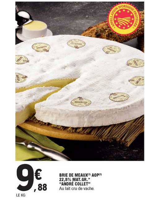 brie de meau aop 22,8% mat. gr. "andré collet"