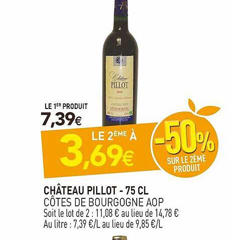 château pillot - 75 cl côtes de bourgogne aop