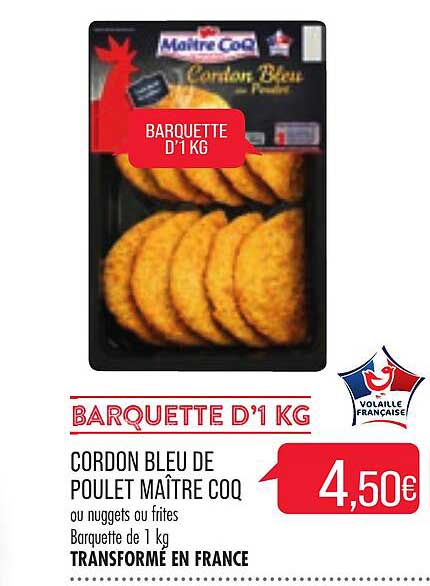 cordon bleu de poulet maître coq