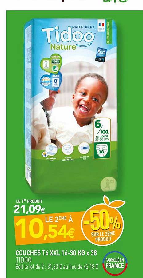 couches t6 xxl 16-30 kg x38 tidoo