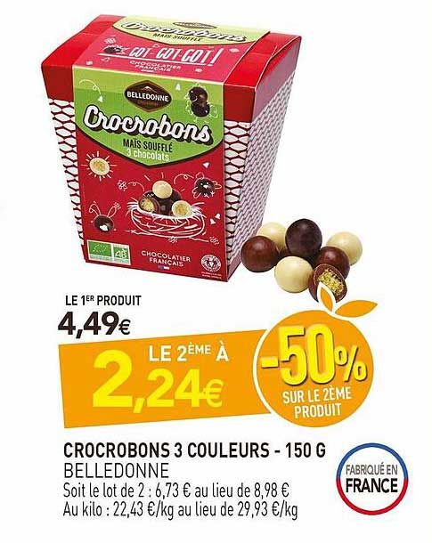 Crocrobons 3 Couleurs - 150 G Belledonne