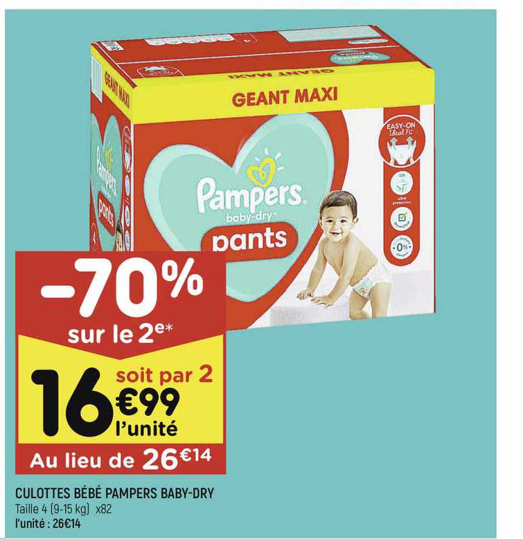 culottes bébé pampers baby-dry