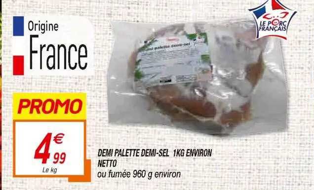 demi palette demi-sel 1kg environ netto