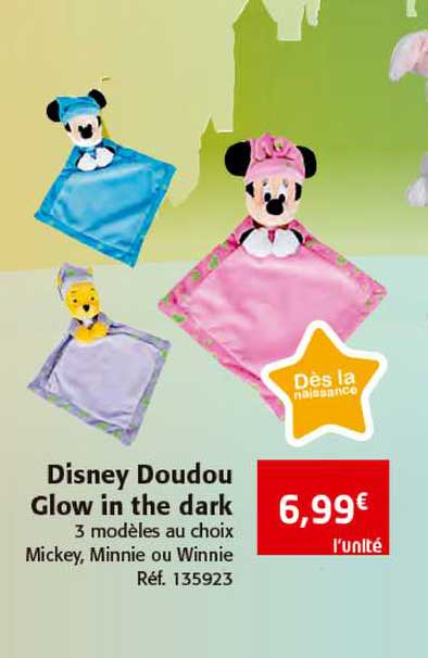 Disney Doudou Glow In The Dark