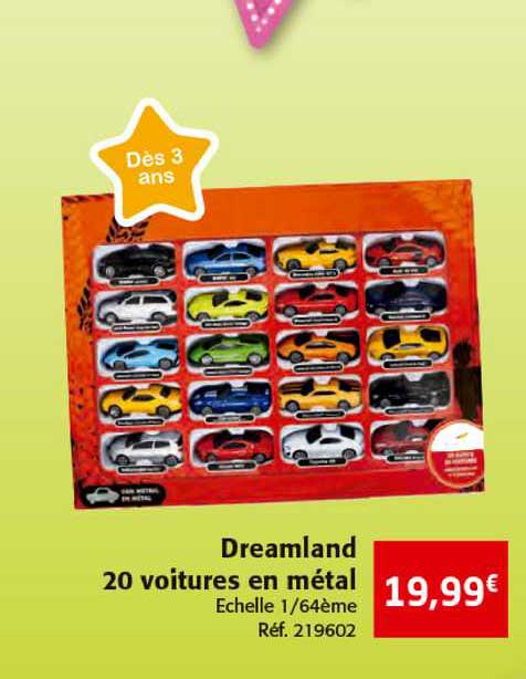 dreamland 20 voitures en métal