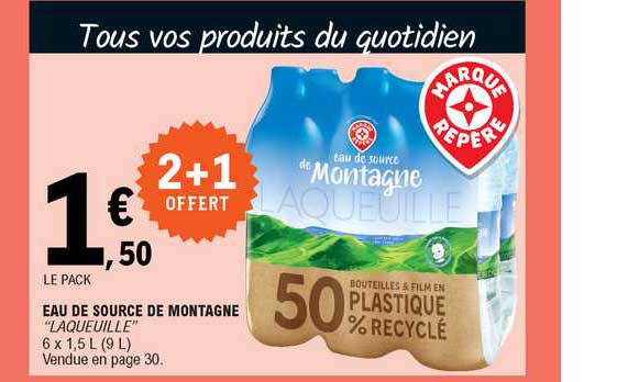 eau de source de montagne "laqueuille"