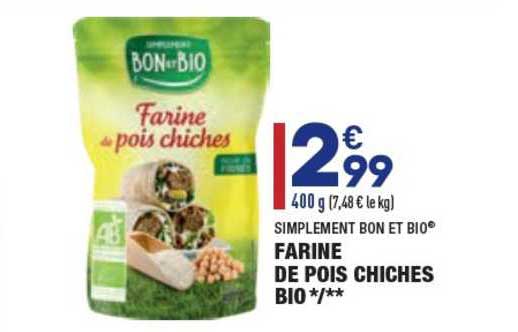 Farine De Pois Chiches Bio Simplement Bon Et Bio®