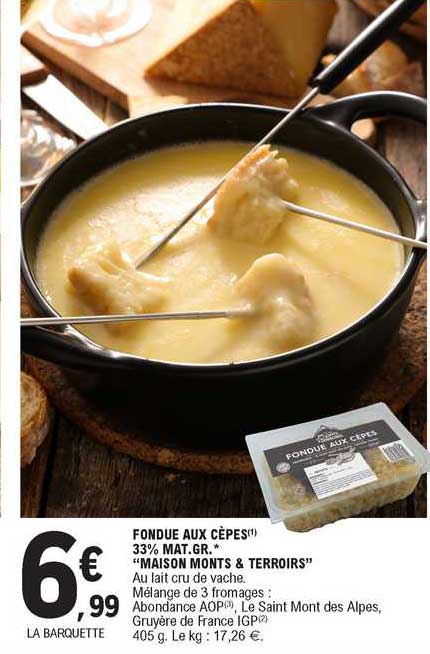 fondue aux cèpes 33% mat. gr. "maison monts & terroirs"