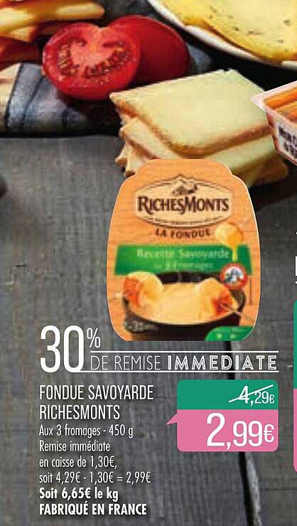 fondue savoyarde richesMonts