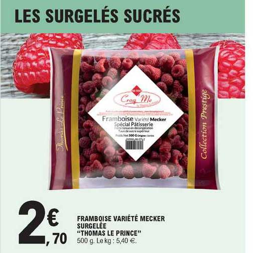 framboise variété mecker surgelée "thomas le prince"