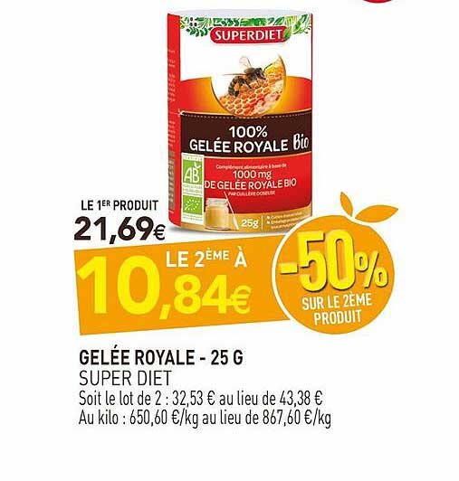 gelée royale - 25 g super diet