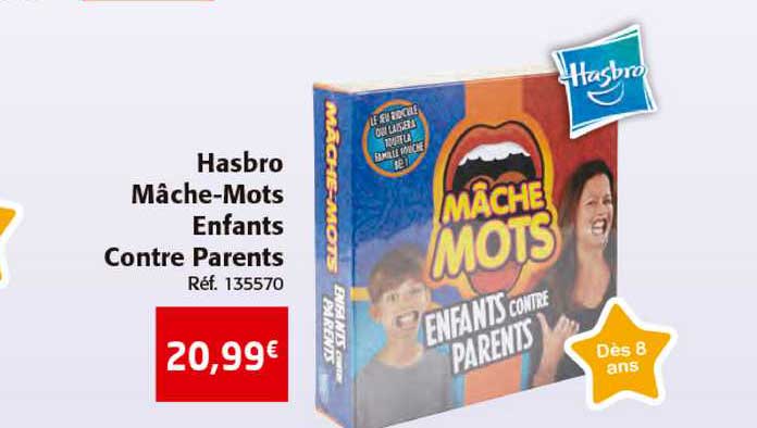 hasbro mâche-mots enfants contre parents