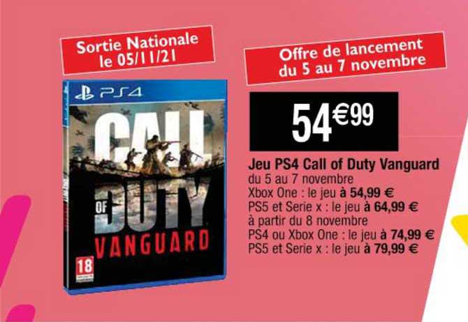 jeu ps4 call of duty vanguard