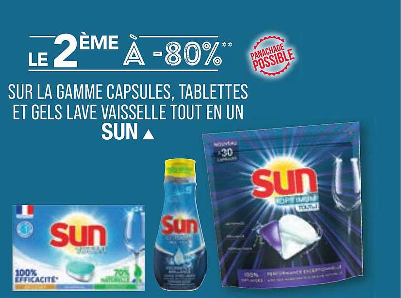 la gamme capsules, tablettes et gels lave vaisselle tout en un