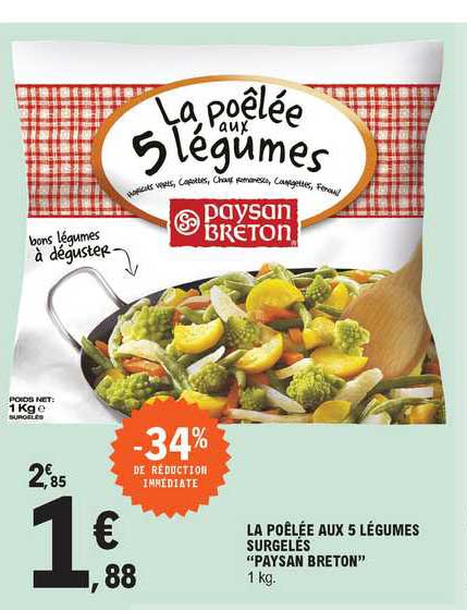 la poêlée aux 5 légumes surgelés "paysan breton"