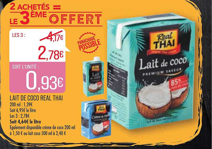 lait de coco real thai