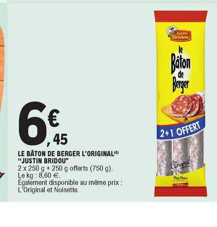 le bâton de berger l'original "justin bridou"