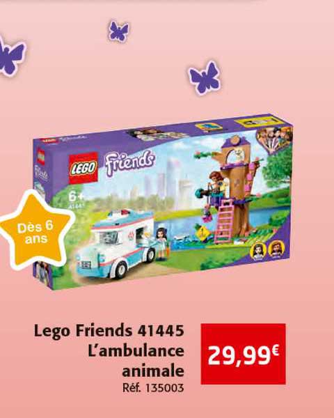 lego friends 41445 l'ambulance animale