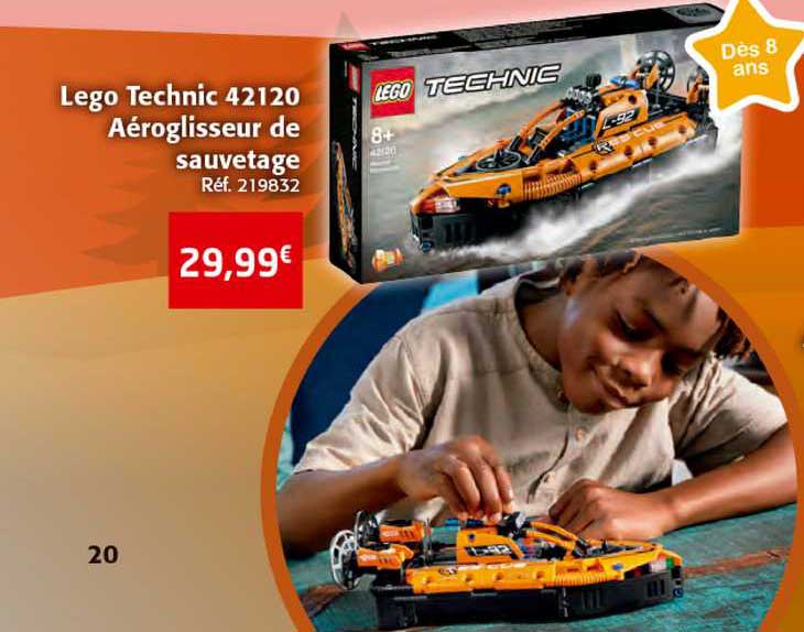 lego technic 42120 aéroglisseur de sauvetage