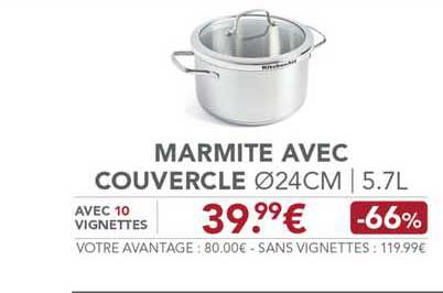 marmite avec couvercle ø24 cm | 5.7l