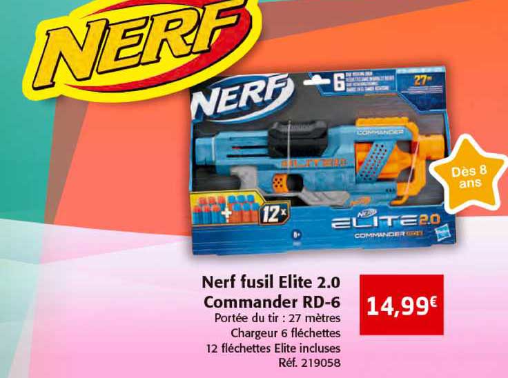 nerf fusil elite 2.0 commander rd-6