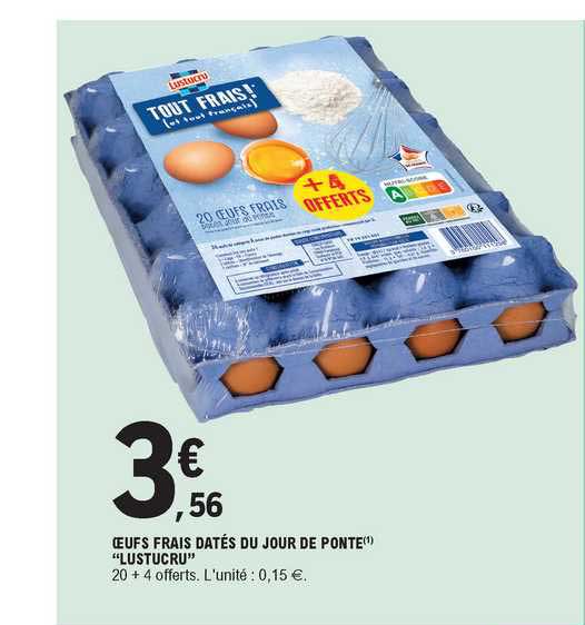 Oeufs Frais Datés Du Jour De Ponte "lustucru"