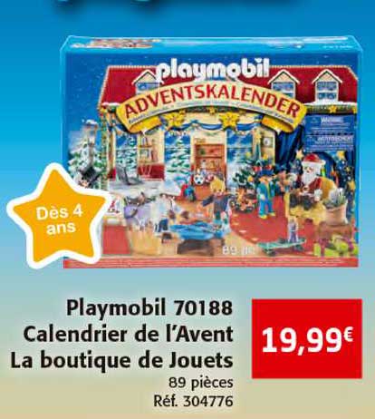 playmobil 70188 calendrier de l'avent la boutique du jouets