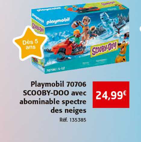 playmobil 70706 scooby-doo avec abominable spectre des neiges